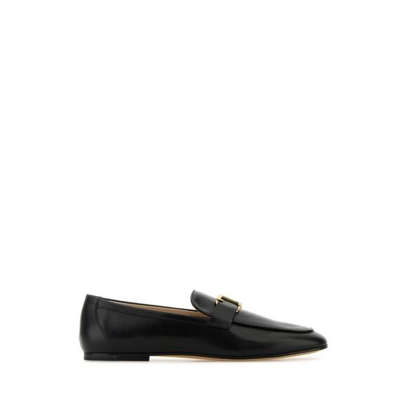 TOD S TOD'S Women's Leather Loafers with Iconic Buckle Women BLACK Moccasins